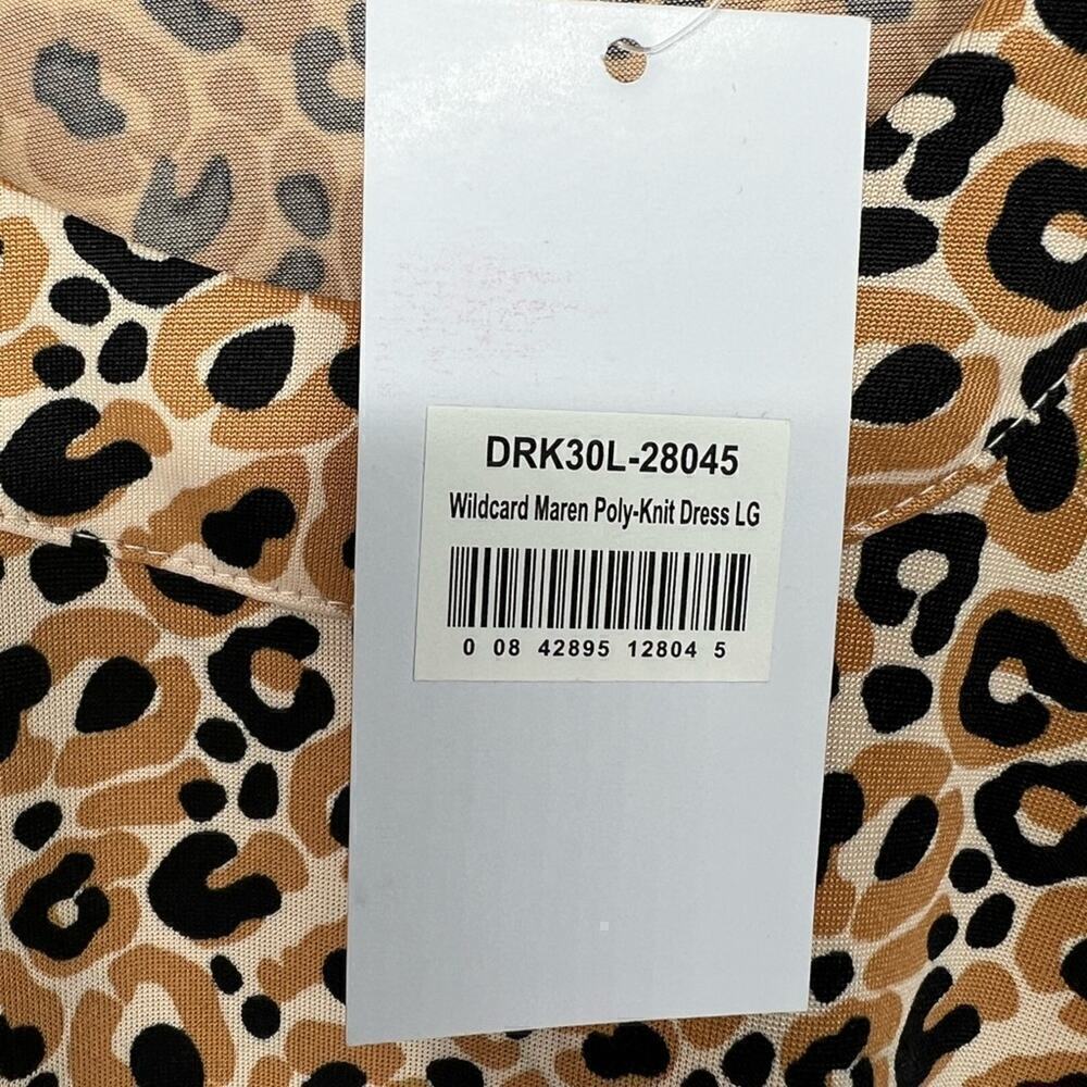 Buckhead Betties Wildcard Maren Animal Print Poly-Knit Long Sleeve Dress L NWT - Picture 6 of 6